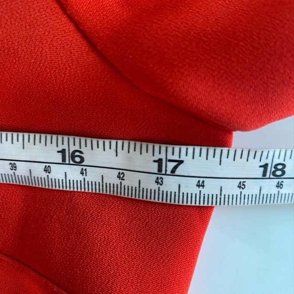 A.L.C. Women's Ann Top Size 6 Red Crepe Peplum Back Zipper Valentines Holidays - Picture 9 of 12